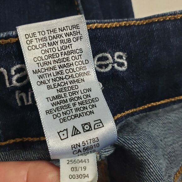 Maurices Womens Jeans Size Medium Reg Blue High Rise Stretch Dark Wash Skinny - Picture 8 of 10